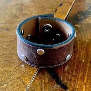 Upcycled belt bracelet